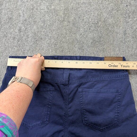 Peter Millar 5-Pocket Pants Men 34 x 33 Blue Canvas Stretch Tapered - Picture 10 of 16